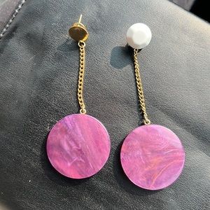 Rachel Comey - Pendulum Earrings - Purple Marble (sold out everywhere)